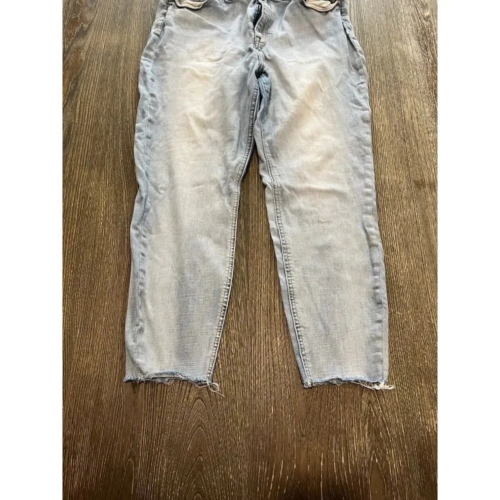 Pistola Arielle Skinny Scissor Cut Hem Jeans Mid Rise Light Wash Blue Size 33 - Picture 9 of 12